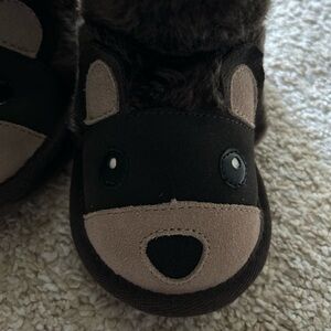 EMU Australia toddler kids boots, brown bear, size 8